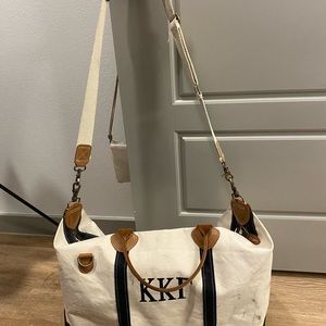 Monogrammed duffle bag